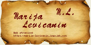 Marija Levičanin vizit kartica